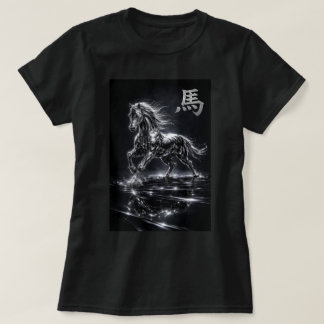 Camiseta Ano Novo Chinês Fu Zodíaco Chinês Ano do Cavalo 00