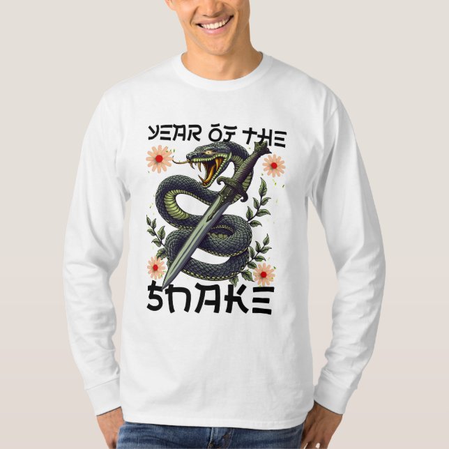 Camiseta Ano Novo do Cobra Zodiac Chinês (Frente)