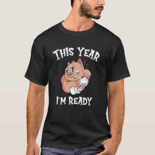 Camiseta Ano Novo do Gato Chinês Zodíaco Este Ano I'm R