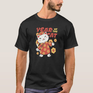 Camiseta Ano Novo do Gato de Coelho Chinês Zodíaco