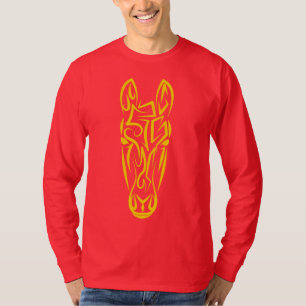 Camiseta Ano Novo Lunar Chinês do Cavalo 2026 4724 Fogo