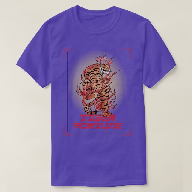 Camiseta Ano Novo Lunar Chinês do Tigre Zodiac 2 (Frente do Design)