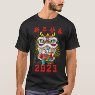 Camiseta Ano Novo Lunar Do Coelho Chinês Feliz Ano Novo