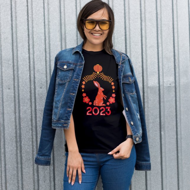 Camiseta Ano Novo Lunar Novo Ano Floral Chinês (Criador carregado)