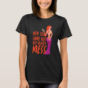 Camiseta Ano Novo Mesmo Vermelho Quente Mess Costumado