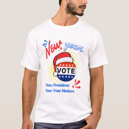 Camiseta Ano Novo - Seu Voto - Papais noeis dos EUA