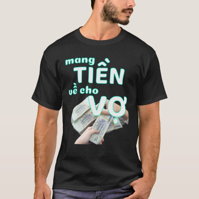 Camiseta Ano Novo Vietnamita 2022 Tiger Mang Tien Ve Cho Me (Frente)