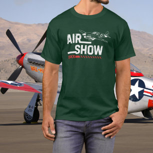 Camiseta Ano Personalizado da WWII de Airplane P-40 Vintage