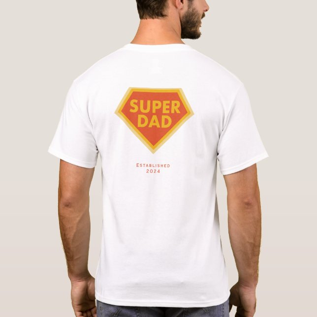 Camiseta Ano personalizado do Super Pai (Verso)
