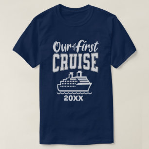 Camiseta Ano Personalizado Nossa Primeira Viagem de Cruzeir