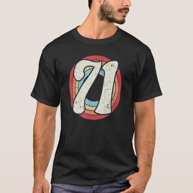 Camiseta Ano Retroativo 1971 Equipe Esportiva Número 71 Set (Frente)
