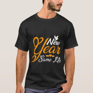 Camiseta "Ano" Tipografia Coração Rascunho Dourado