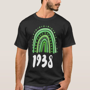 Camiseta Ano Verde Do Arco-Íris De Nascimento De 1938