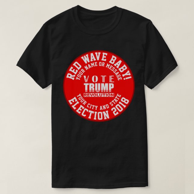 Camiseta Ano vermelho da eleição da revolução do trunfo do (Frente do Design)