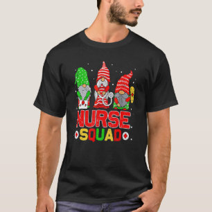 Camiseta Anões de Natal da Equipe de Enfermagem Gnomos de N