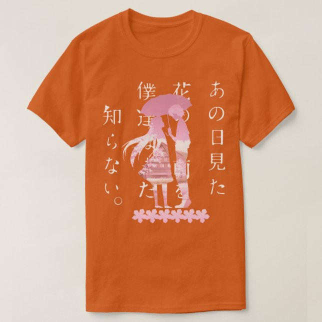 Camiseta Anohana, A Flor Que Vimos Naquele Dia Ano Oi Mita  (Frente do Design)