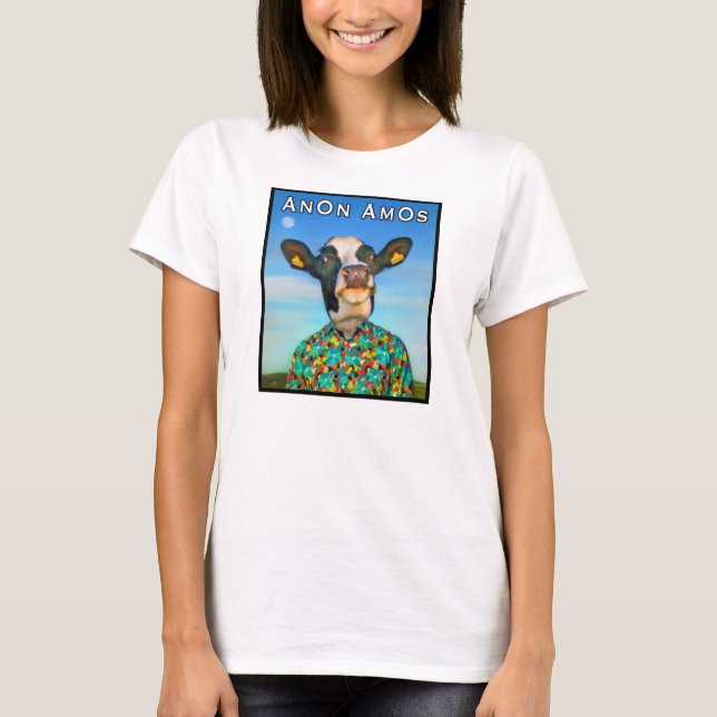 Camiseta AnOn AmOs - Vaca do desenhista - cor completa (Frente)