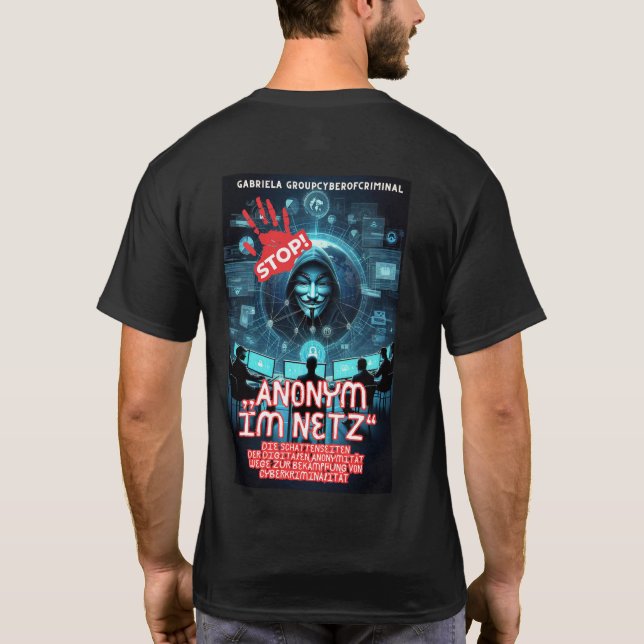 Camiseta Anonym im Netz  (Verso)