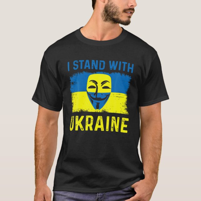 Camiseta Anonymous Ucraniano Lover I Prende-Se Com A Ucrâni (Frente)
