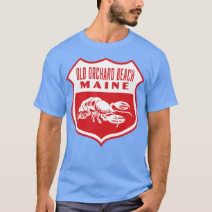 Camiseta Anorard Orchard Beach Maine Retro Shield White