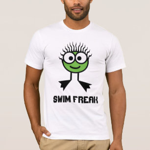 Camiseta Anormal da natação - caráter verde da natação