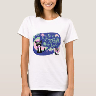 Camiseta Anos 50 de Cartões de Meowsville Beatnik