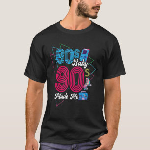 Camiseta anos 80 90 Fez-me Nascer nos anos 80 Mulheres Home