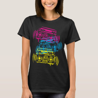 Camiseta anos 80 Boomboxes Stenciled
