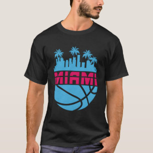 Camiseta Anos 80 de basquetebol da cidade de Miami Florida