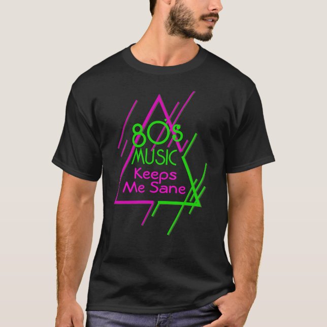 Camiseta anos 80 Música Me Mantém Sano (Frente)