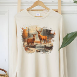 Camiseta Anos 90 Vintage Buck And Doe Cervo Mulheres & Home