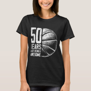 Camiseta Anos do jogador Basquete Basquete 50º 50 Velho Mem