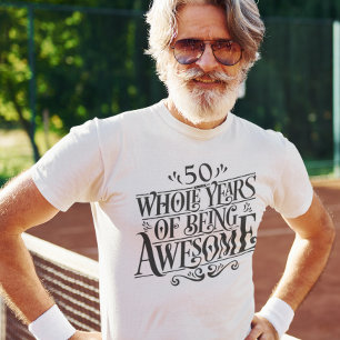 Camiseta Anos Inteiros Personalizados de Idade de Aniversár
