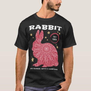 Camiseta Anos novos Lunares Felizes 2023 Rabbit Zodiac Chin