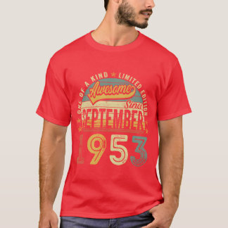Camiseta Anos retrô Incrível desde setembro de 1953