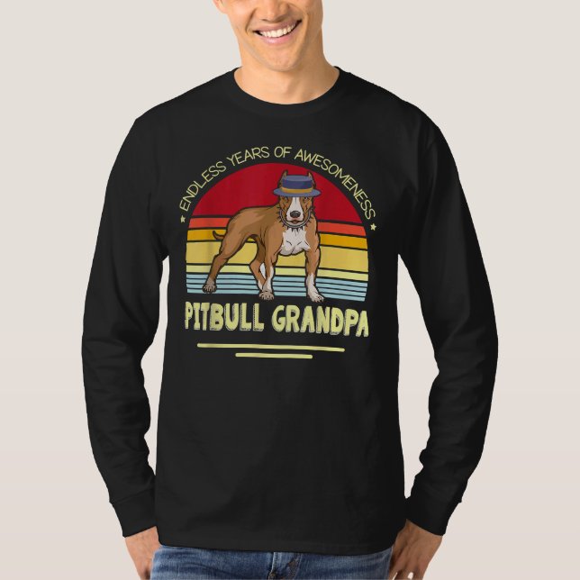 Camiseta Anos Sem Fim De Consciência Cão Pitbull Avô H (Frente)