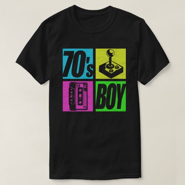 Camiseta anos setenta de Festa Tema da Moda 70 Boy 1970 (Frente do Design)