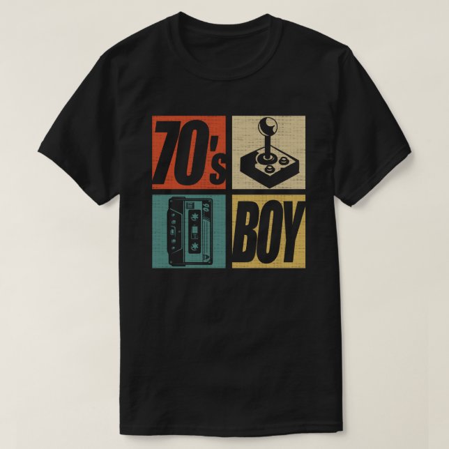 Camiseta anos setenta de Festa Tema da Moda 70 Boy 1970 (Frente do Design)