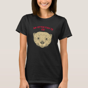 Camiseta Anotação de Peixe a Fry Comida Otter Lover Foodie