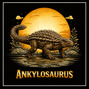 Camiseta Anquilossauro Dinossauro Pré-histórico Lua