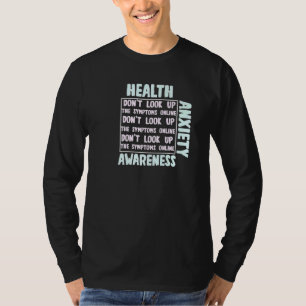 Camiseta Ansiedade da saúde Sensibilização Doença Saúde men