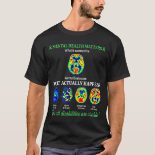 Camiseta Ansiedade de saúde mental não são deficiências cer
