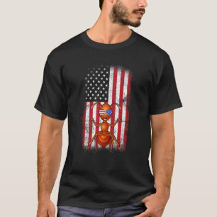 Camiseta Ant American Flag Boys Raparigas Men Women Quarto