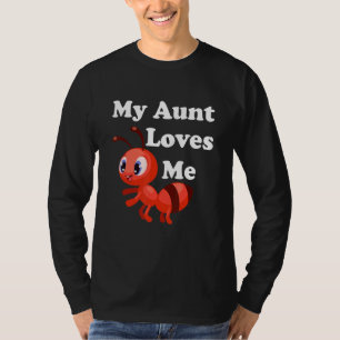 Camiseta Ant Dizendo Que Minha Tia Me Ama Bonita Para Niece