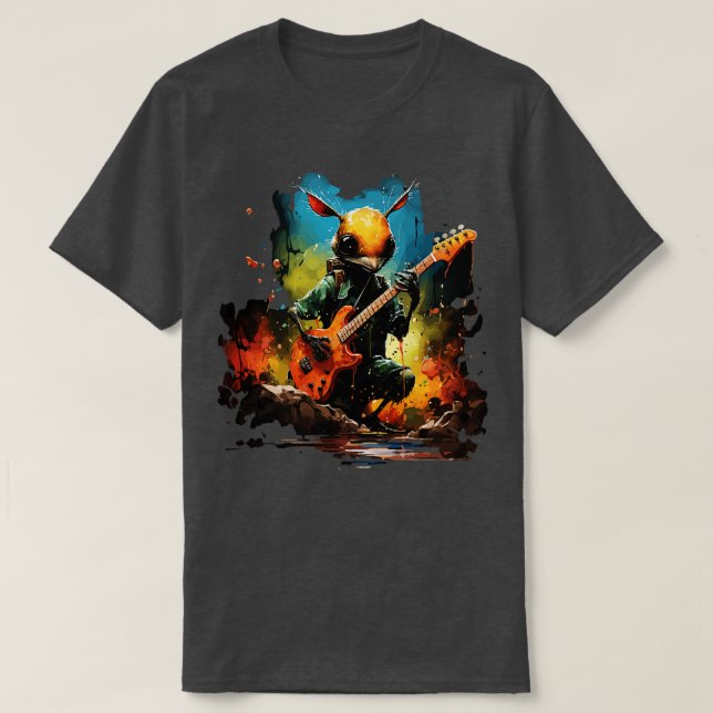 Camiseta Ant tocando violão (Frente do Design)
