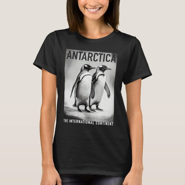 Camiseta Antarctica Penguins The International Continent (Frente)