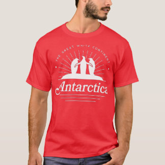 Camiseta Antártica Com Pinguins