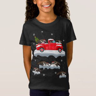 Camiseta Anteatro De Caminhão Vermelho De Árvore De Natal