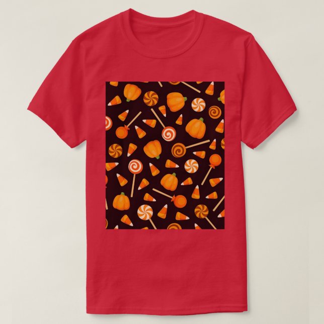 Camiseta Antecedentes sem brilho com as laranjas das festas (Frente do Design)