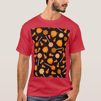 Camiseta Antecedentes sem brilho com as laranjas das festas
